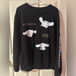 Sanrio Cinnamoroll Black Crewneck Sweater